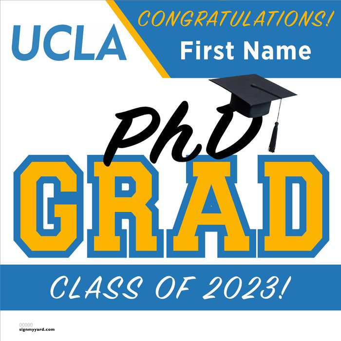UCLA (PhD) 24x24 Class of 2023 Yard Sign (Option A)