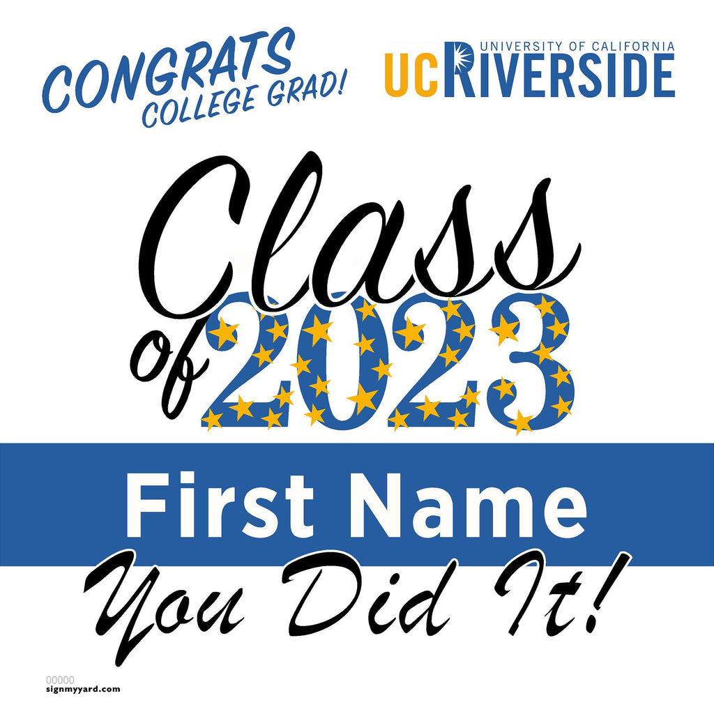 UC Riverside 24x24 Class of 2023 Yard Sign (Option B)
