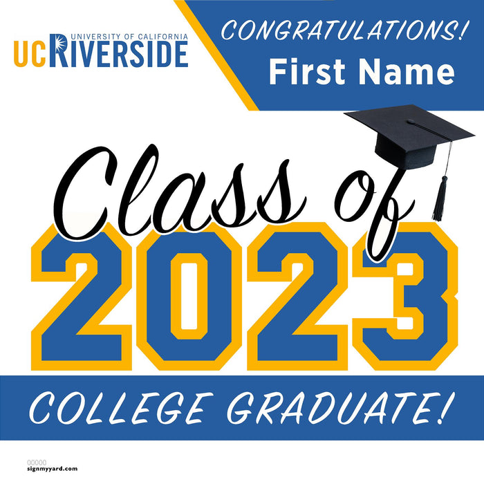 UC Riverside 24x24 Class of 2023 Yard Sign (Option A)