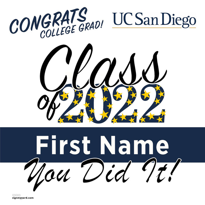 UC San Diego 24x24 Class of 2022 Yard Sign (Option B)