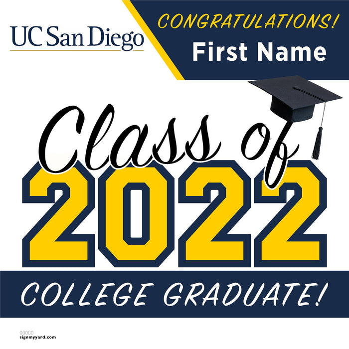 UC San Diego 24x24 Class of 2022 Yard Sign (Option A)