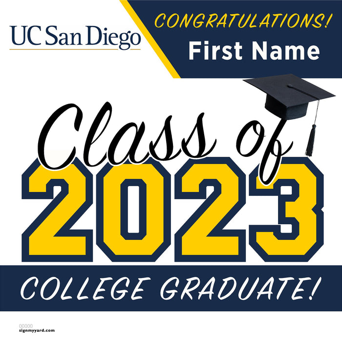 UC San Diego 24x24 Class of 2023 Yard Sign (Option A)