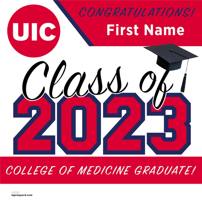 UIC College of Medicine 24x24 Class of 2023 Yard Sign (Option A)