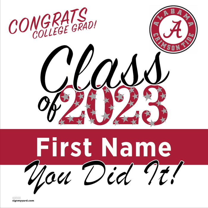 University of Alabama 24x24 Class of 2023 Yard Sign (Option B)
