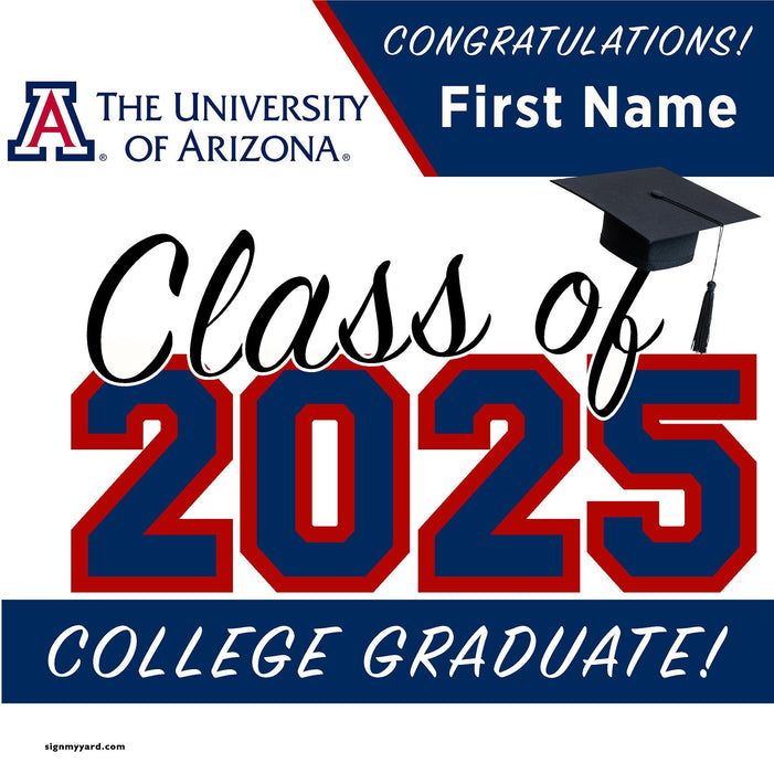 University of Arizona 24x24 Class of 2025 Yard Sign (Option A)