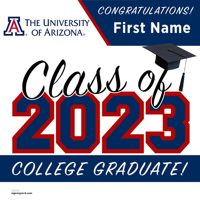 University of Arizona 24x24 Class of 2023 Yard Sign (Option A)