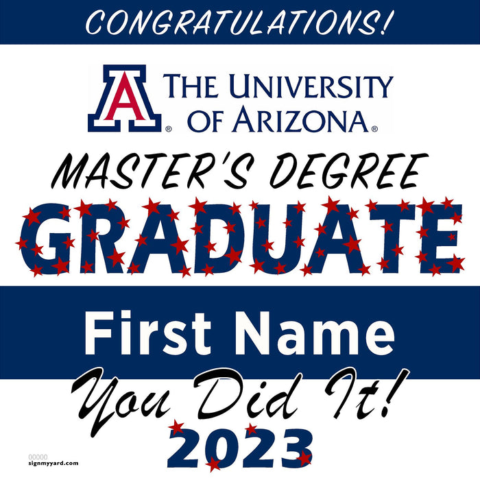 University of Arizona (Masters) 24x24 Class of 2023 Yard Sign (Option B)