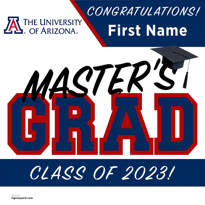 University of Arizona (Masters) 24x24 Class of 2023 Yard Sign (Option A)