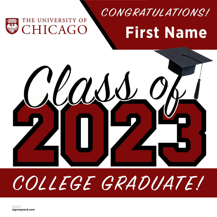 University of Chicago 24x24 Class of 2023 Yard Sign (Option A)