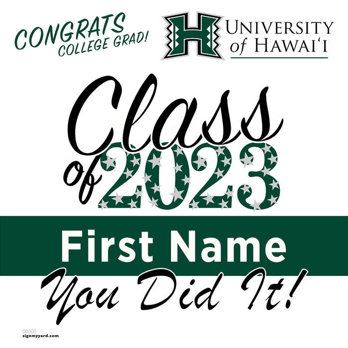 University of Hawaii 24x24 Class of 2023 Yard Sign (Option B)