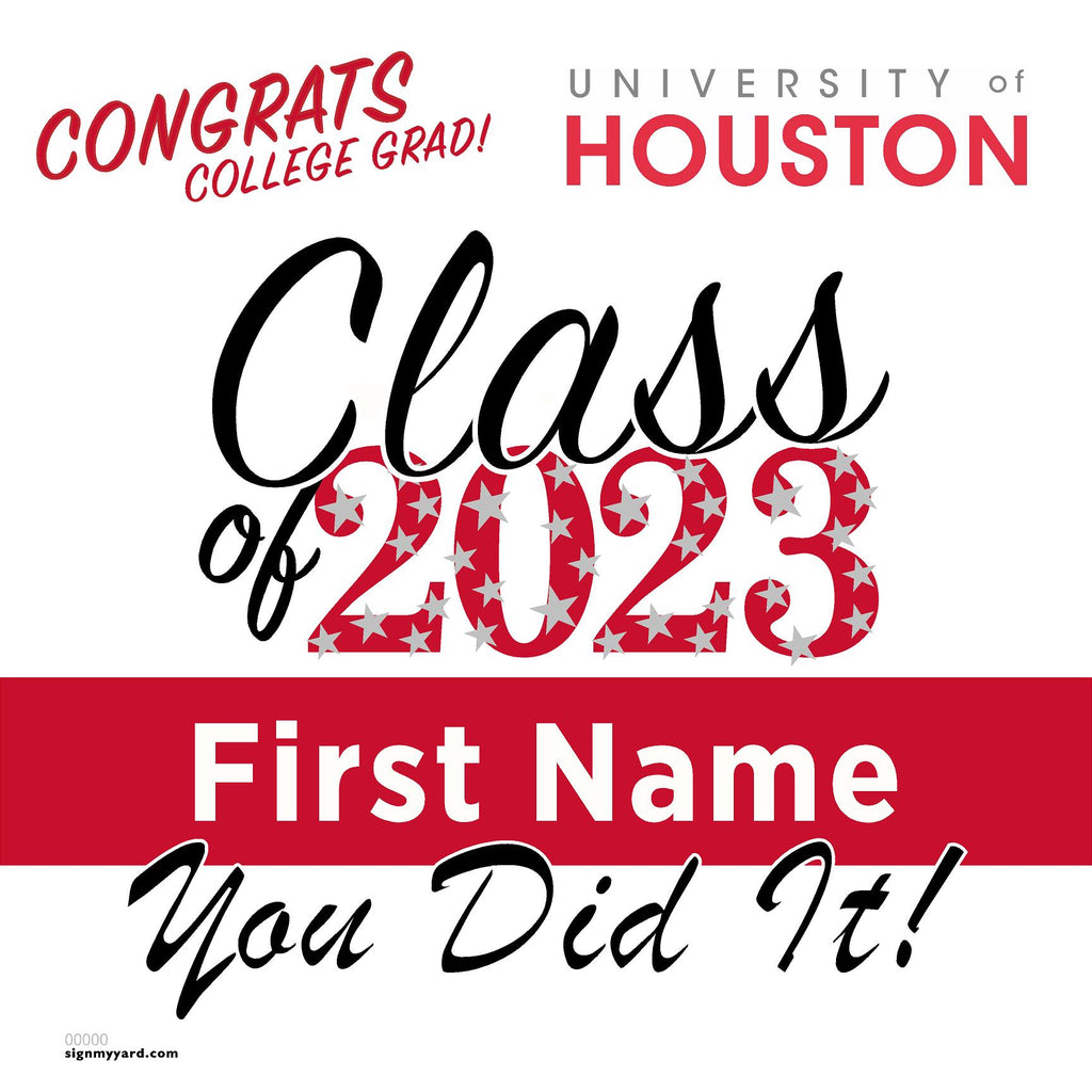 University of Houston 24x24 Class of 2023 Yard Sign (Option B)