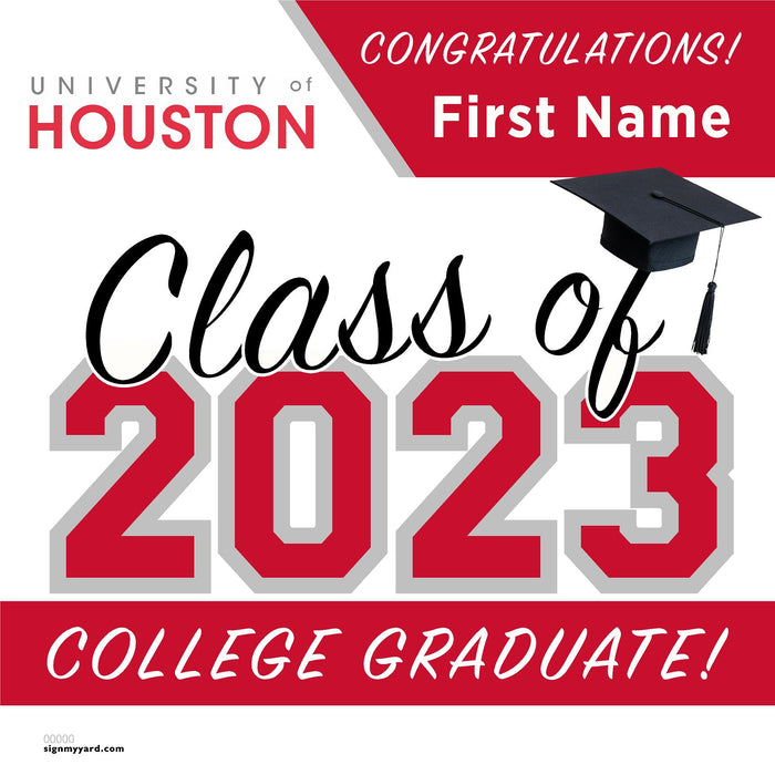University of Houston 24x24 Class of 2023 Yard Sign (Option A)