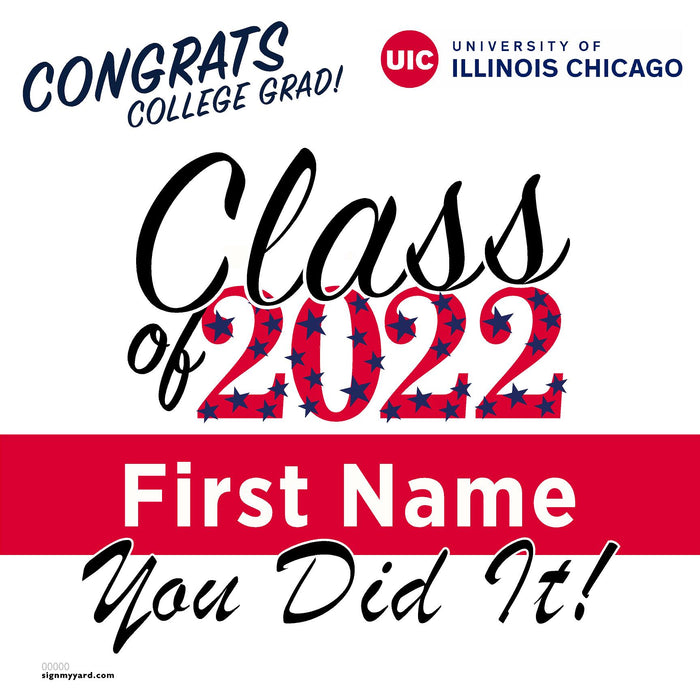 University of Illinois Chicago 24x24 Class of 2022 Yard Sign (Option B)