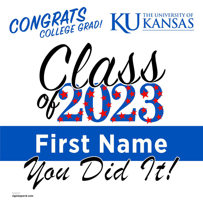 University of Kansas 24x24 Class of 2023 Yard Sign (Option B)