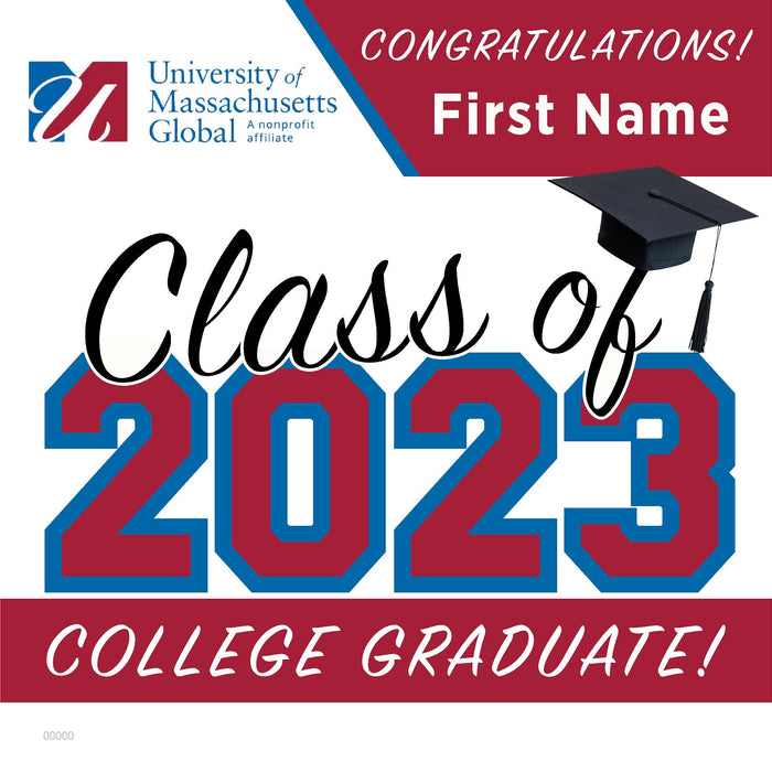 University of Massachusetts Global 24x24 Class of 2023 Yard Sign (Option A)