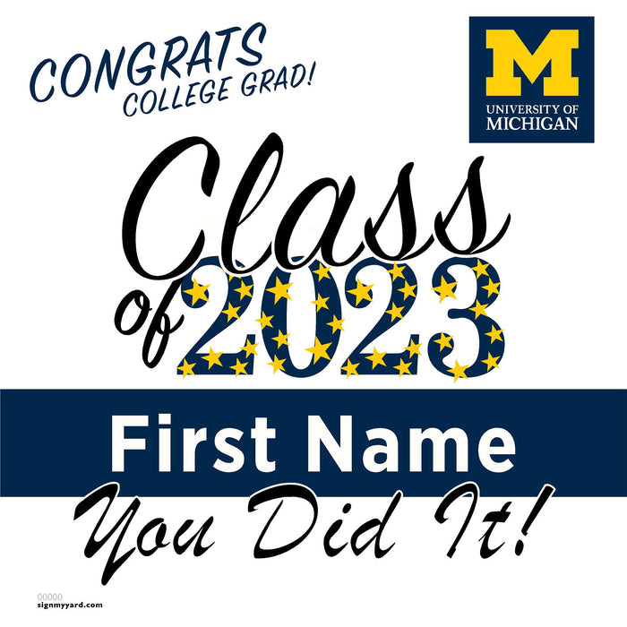 University of Michigan 24x24 Class of 2023 Yard Sign (Option B)