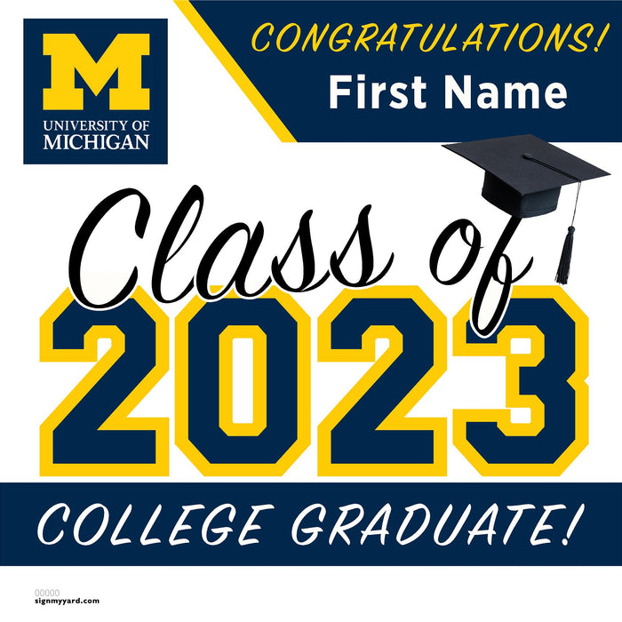 University of Michigan 24x24 Class of 2023 Yard Sign (Option A)