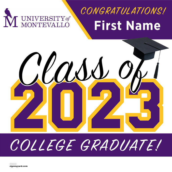 University of Montevallo 24x24 Class of 2023 Yard Sign (Option A)
