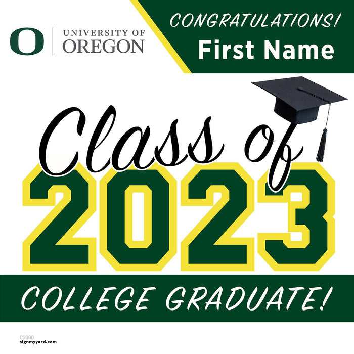 University of Oregon 24x24 Class of 2023 Yard Sign (Option A)