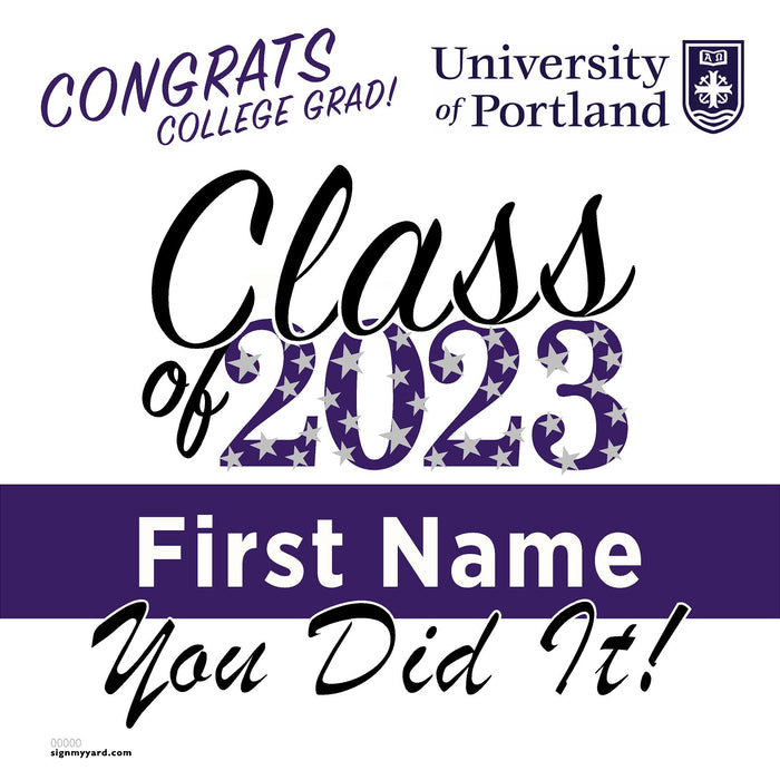 University of Portland 24x24 Class of 2023 Yard Sign (Option B)