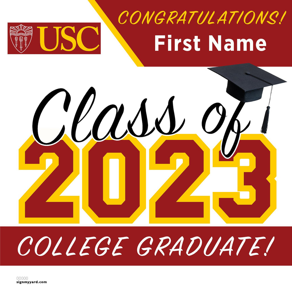 University of Southern California (USC) 24x24 Class of 2023 Yard Sign (Option A)