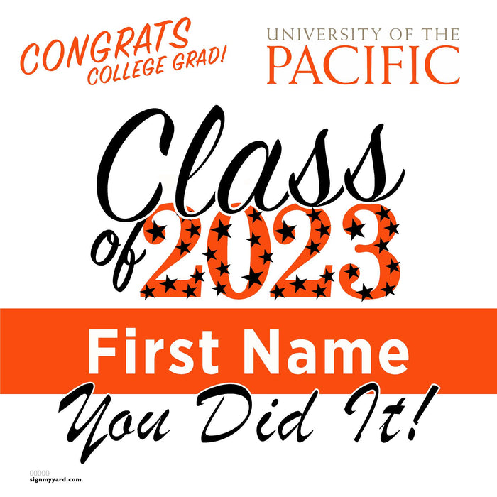 University of the Pacific 24x24 Class of 2023 Yard Sign (Option B)