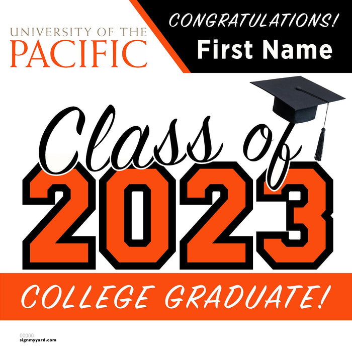 University of the Pacific 24x24 Class of 2023 Yard Sign (Option A)