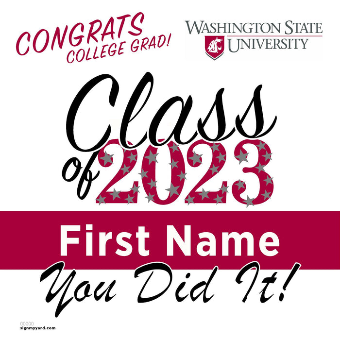 Washington State University 24x24 Class of 2023 Yard Sign (Option B)