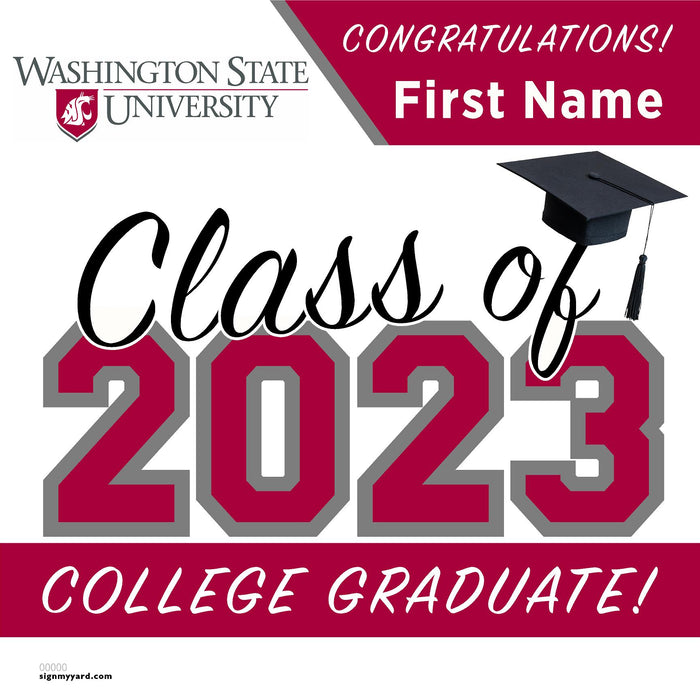 Washington State University 24x24 Class of 2023 Yard Sign (Option A)