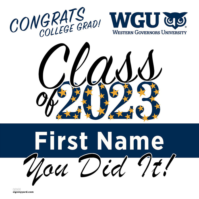 Western Governors University 24x24 Class of 2023 Yard Sign (Option B)