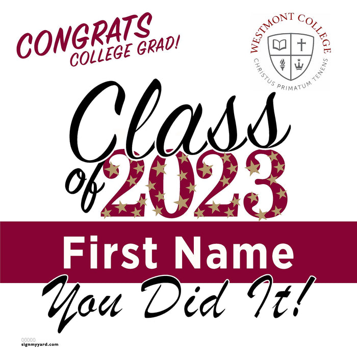 Westmont College 24x24 Class of 2023 Yard Sign (Option B)