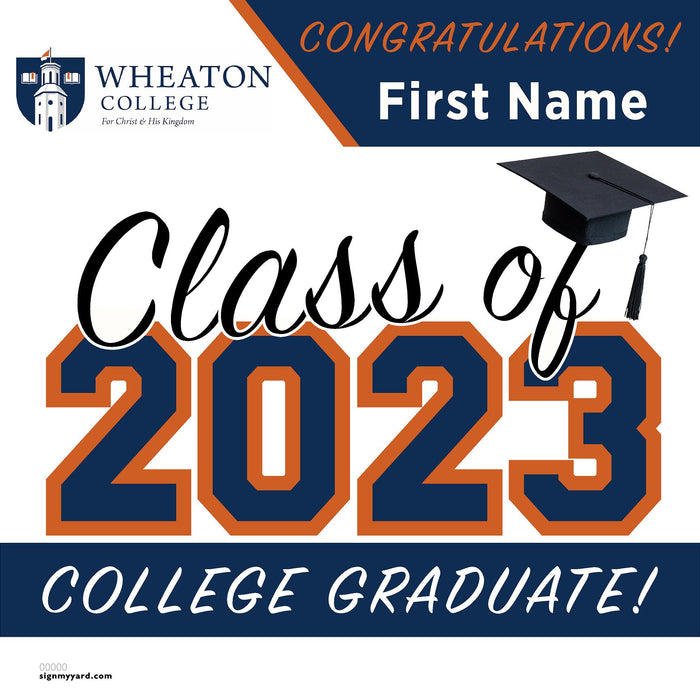 Wheaton College 24x24 Class of 2023 Yard Sign (Option A)