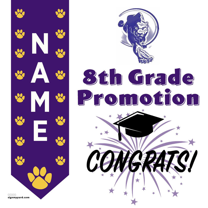 Yolo Middle School 8th Grade Promotion 24x24 Yard Sign (Option B)